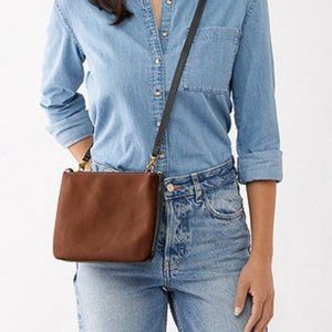 Fossil Devon Crossbody in light brown leather